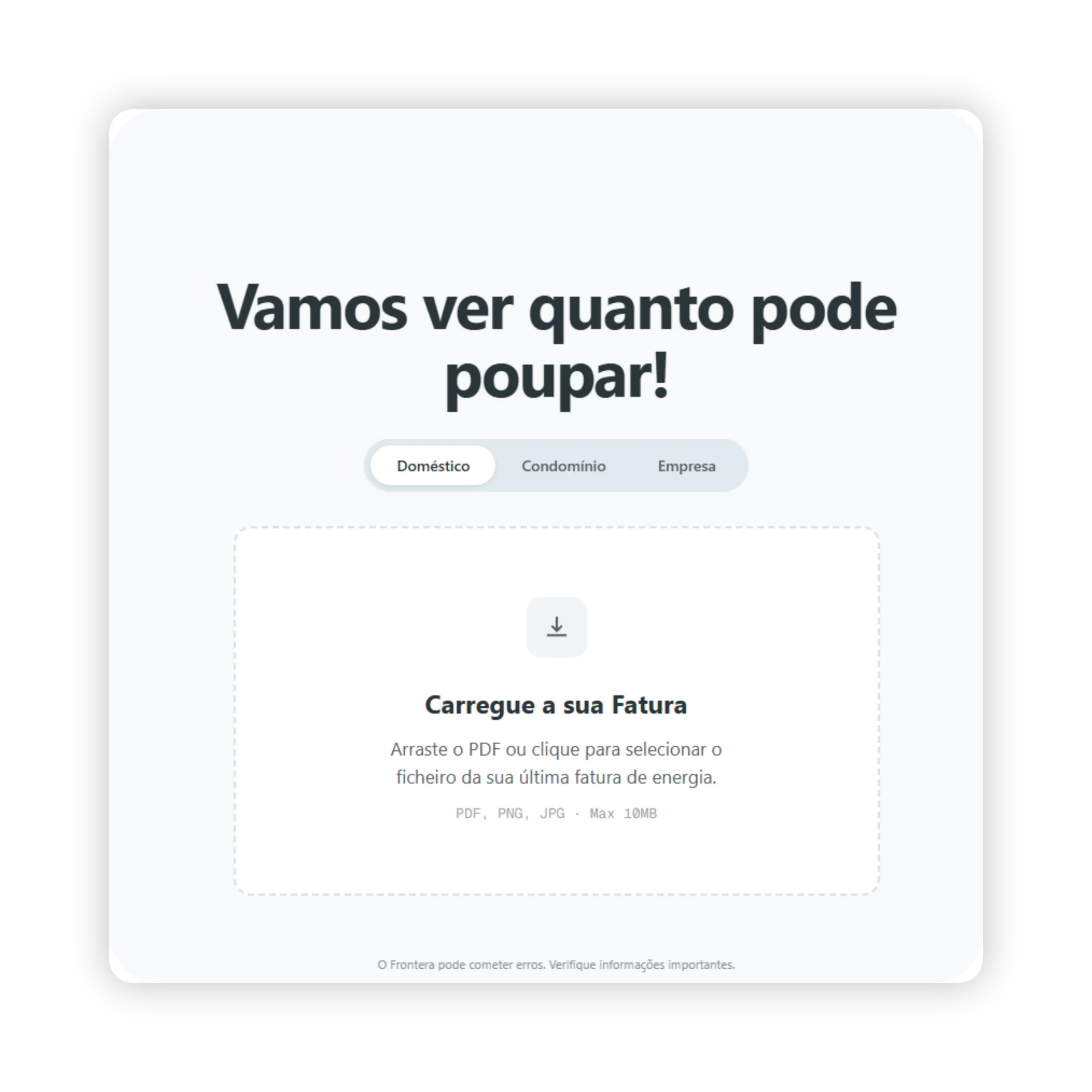 Iframe Frontera embebido no website